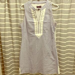 Duffield Lane Blue and White Stripped Dress